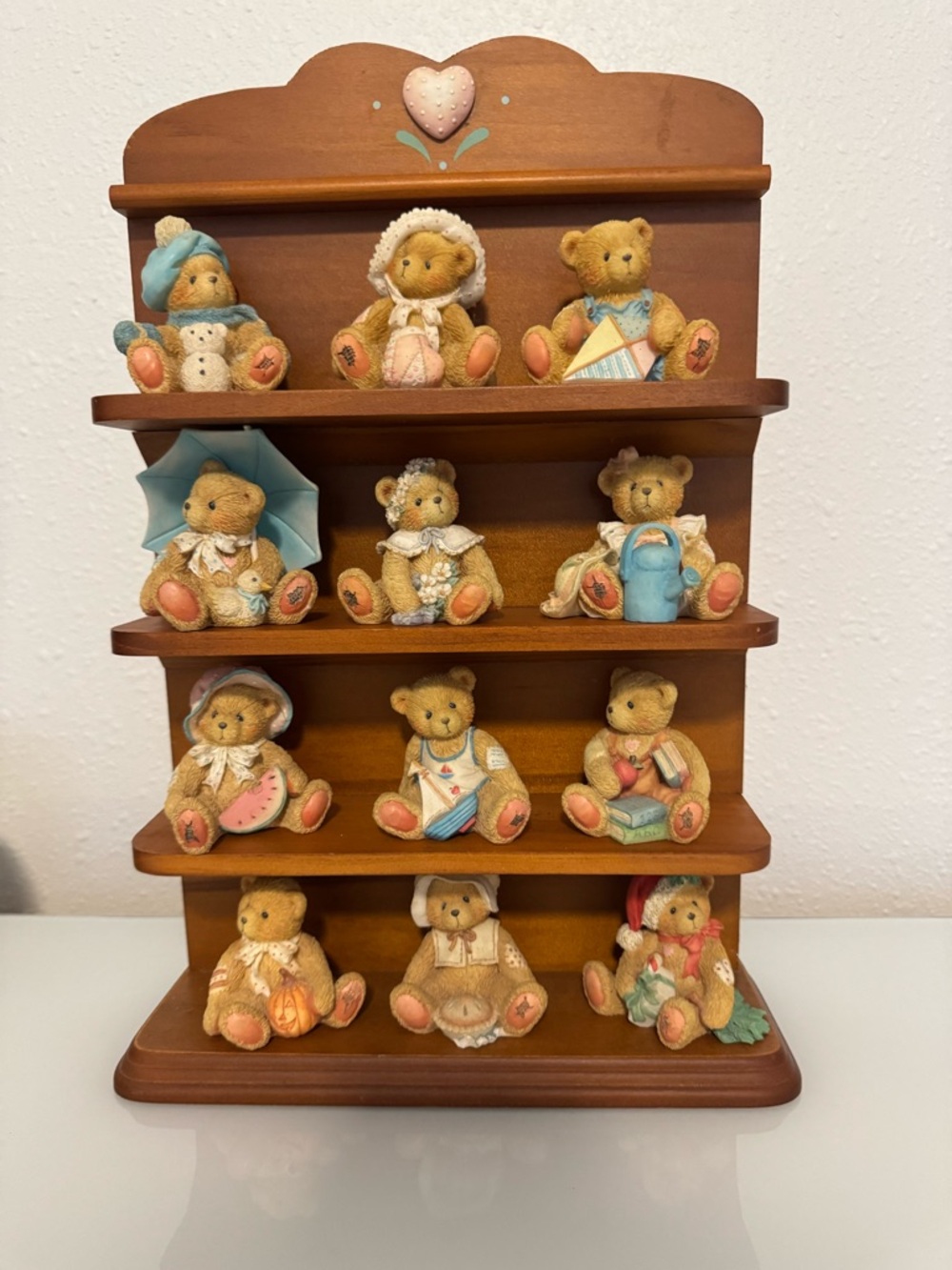 Vintage 1993 P. Hillman 12 cherished teddies. Each bear represents a month.